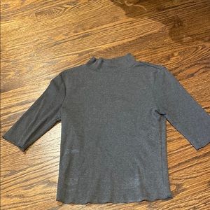 Zara mock neck top with three quarter sleeves